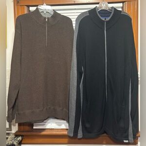 Eddie Bauer sweaters NWOT brown and black/gray 3XLT